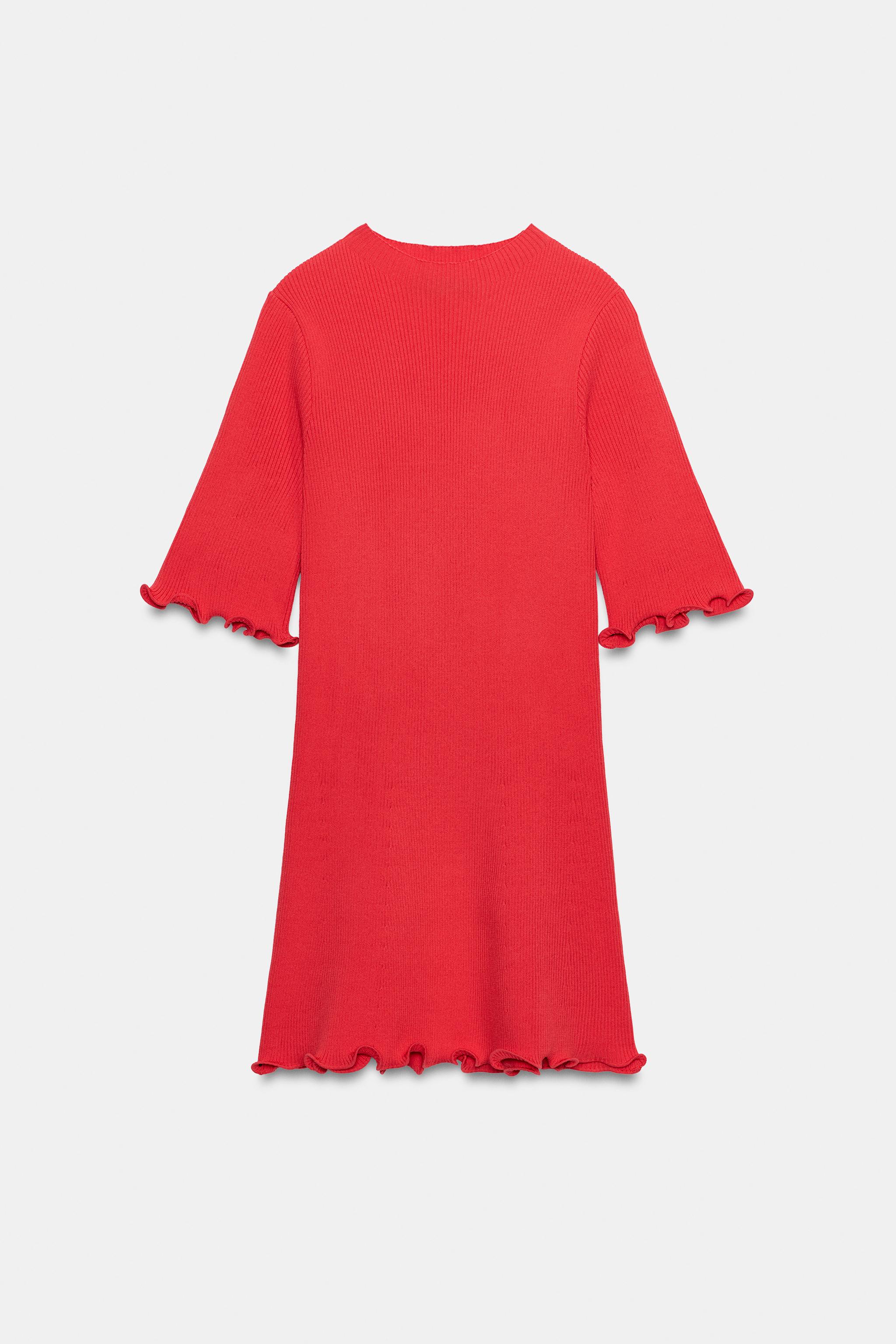 SHORT RIB KNIT DRESS
